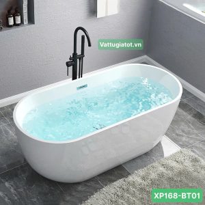 Bồn tắm nằm oval nhựa Acrylic cao cấp màu trắng XP168-BT01.