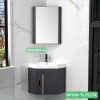 Tủ góc lavabo nhôm cao cấp xám viền vàng XP168-TL7527X thiết kế gọn gàng, kèm tủ gương, phù hợp phòng tắm nhỏ.