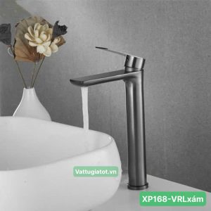 Vòi Lavabo Lạnh Đồng Thau Sơn Tĩnh Điện XP168-VRLxám