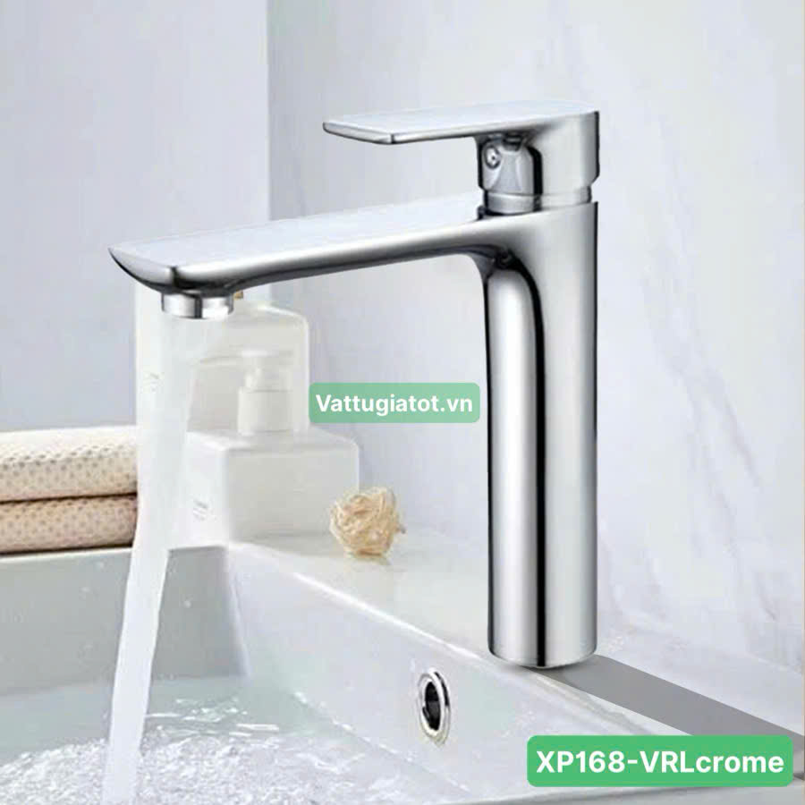 Vòi Lavabo Rửa Mặt Lạnh Đồng Thau Mạ Crome XP168-VRLcrome Vòi Lavabo Rửa Mặt Lạnh Đồng Thau Mạ Crome XP168-VRLcrome