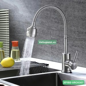 Vòi rửa chén nóng lạnh đa năng inox 304 XP168-VRC6307, bền đẹp, bảo hành 1 năm, giá ưu đãi chỉ 580.000đ.