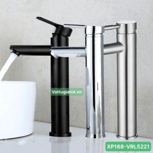 Vòi rửa lavabo nóng lạnh thân tròn XP168-VRL5221 inox 304 cao cấp, 2 chiều cao 20cm & 30cm, 3 màu sang trọng, bảo hành 1 năm