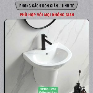 Lavabo Treo Tường Trắng Cao Cấp XP168-LV01