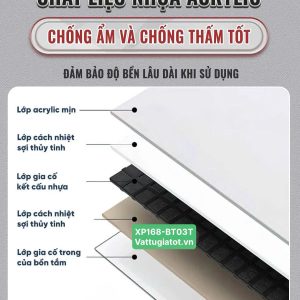 bồn tắm nằm đặt sàn 1m6 XP168-BT03T