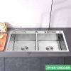Chậu rửa chén inox 304 2 hộc tích hợp dắt dao dắt thớt XP168-CRC04IN kích thước 820x450mm cao cấp cho nhà bếp.