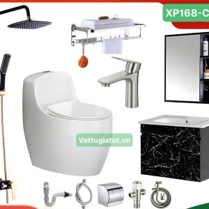 combo trọn bộ nhà tắm 10 món nóng lạnh xp168-cb152
