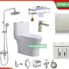 combo trọn bộ nhà tắm 10 món nóng lạnh xp168-cb145