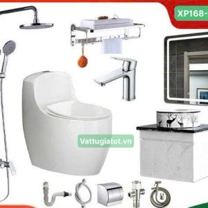 combo trọn bộ nhà tắm 10 món nóng lạnh xp168-cb151