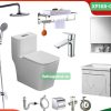 combo trọn bộ nhà tắm 10 món nóng lạnh xp168-cb159