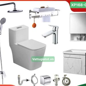 combo trọn bộ nhà tắm 10 món nóng lạnh xp168-cb159