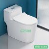 Bồn cầu 1 khối lùn nắp mỏng cao cấp XP168-BC878 men nano, xả mạnh tiết kiệm nước, thiết kế hiện đại.