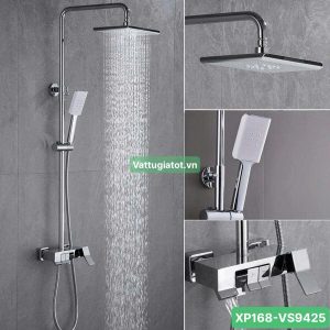 Sen cây phím đàn cao cấp XP168-VS9425, đồng thau sơn tĩnh điện, 3 chế độ nước, thiết kế hiện đại.