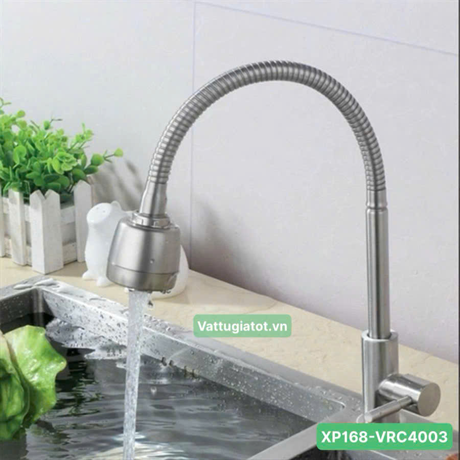 Vòi rửa chén lạnh tăng áp Inox 304 XP168-VRC4003 màu inox mờ, bền đẹp, giá rẻ. Vòi rửa chén lạnh tăng áp Inox 304 XP168-VRC4003 màu inox mờ, bền đẹp, giá rẻ.