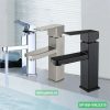 Vòi rửa lavabo nóng lạnh Inox 304 dáng vuông XP168-VRL5215, 2 kích thước 20cm và 30cm, 3 màu sang trọng.