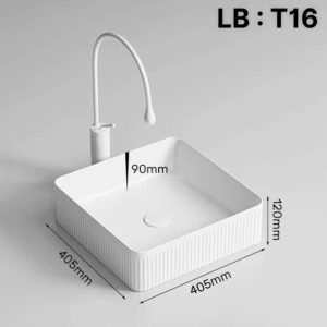 Chậu lavabo đặt bàn XP168-LVT16 sứ trắng cao cấp chống bám bẩn